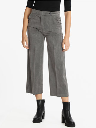 Women's pinstriped trousers