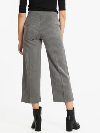 Women's pinstriped trousers