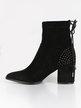 Women's pointed ankle boots with studs