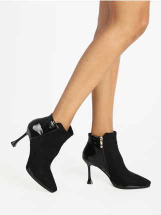 Women's pointed toe ankle boots with heels