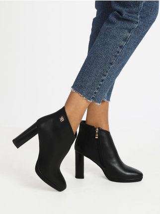 Women's pointed toe ankle boots with heels