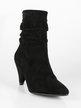 Women's pointed toe ankle boots with spool heel