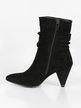 Women's pointed toe ankle boots with spool heel