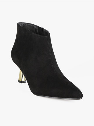 Women's pointed toe heeled ankle boots