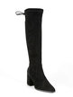 Women's pointed toe high boots with studs