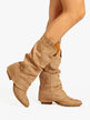 Women's pointy toe cuffed boots