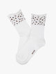 Women's polka dot midi socks