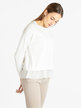 Women's pullover with fabric flounce