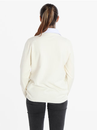 Women's pullover with shirt