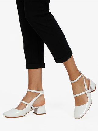 Women's pumps with square toe and heel