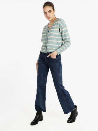 Women's push up wide leg jeans