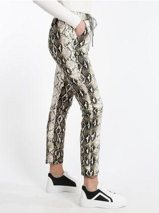 Women's python cotton trousers