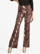 Women's python flared trousers