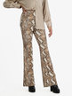 Women's python flared trousers
