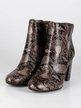 Women's python heel ankle boots