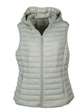 Women's quilted vest with hood