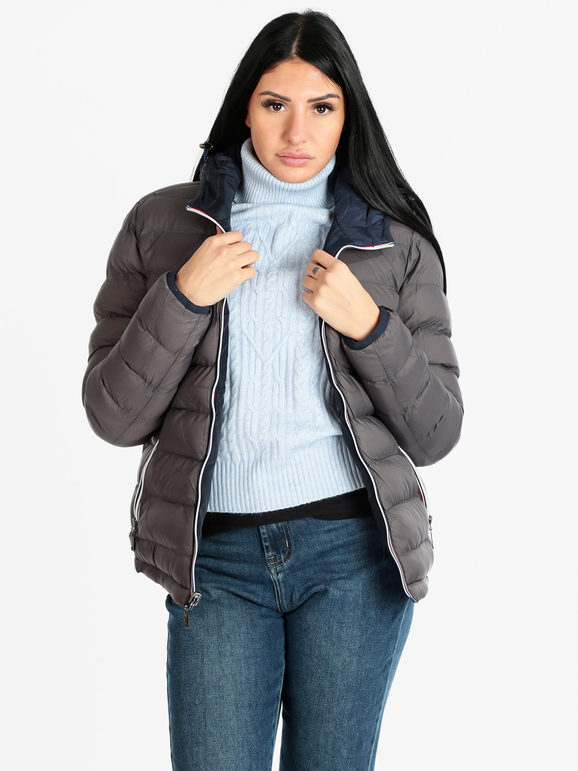 Women's reversible short padded jacket