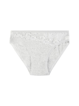 Women's ribbed briefs with lace