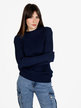 Women's ribbed sweater with mock neck
