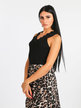 Women's ribbed top with lace