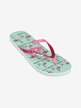 Women's rubber flip flops with glitter