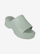 Women's rubber slippers with platform