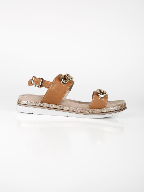Women's sandals with chains