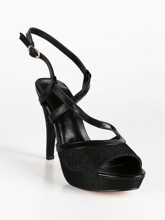 Women's sandals with stiletto heel