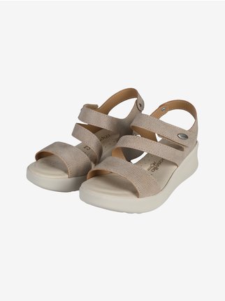 Women's sandals with wedge and velcro strap