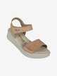 Women's sandals with wedge and velcro straps