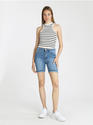 Women's shaping jeans shorts