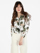 Women's shirt with knot and floral print