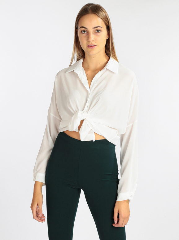 Women's shirt with knot