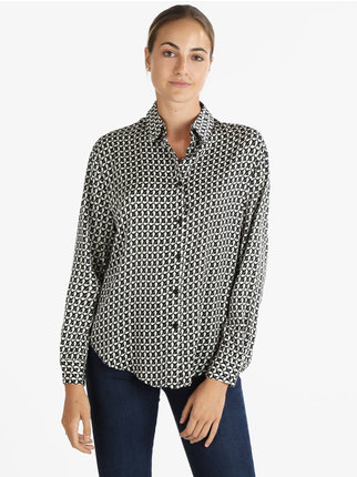 Women's shirt with two-tone print