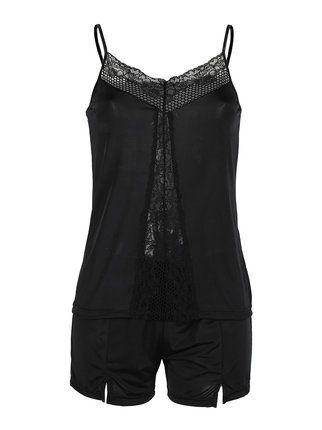 Women's short pajamas with lace