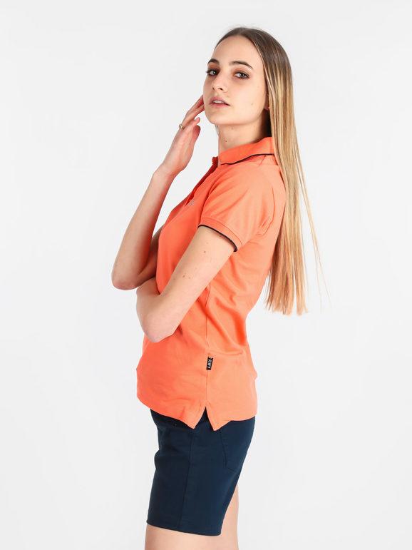 Women's short sleeve cotton polo shirt
