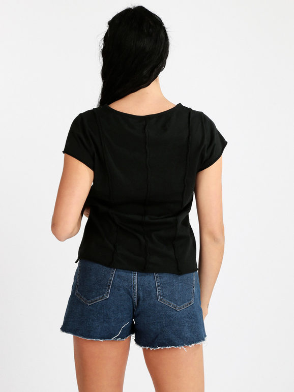 Women's short sleeve cotton T-shirt