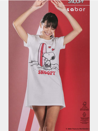 Women's short sleeve nightgown with print