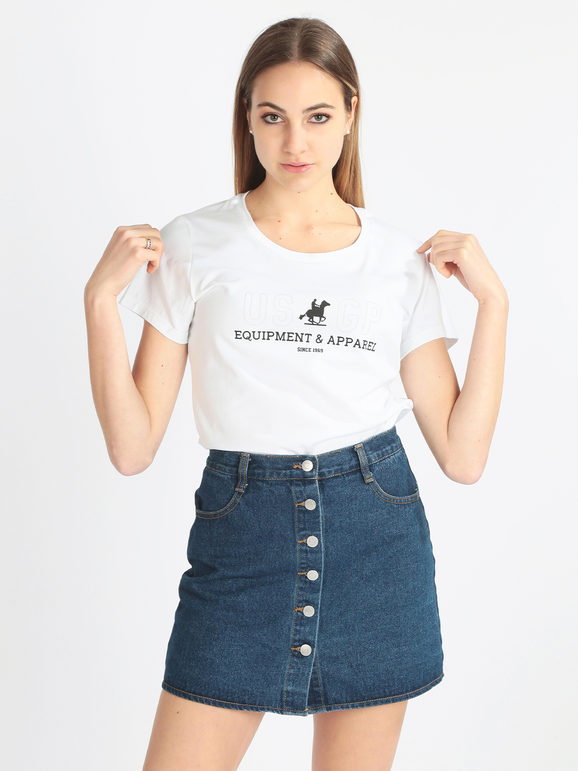 Women's short sleeve t-shirt with prints