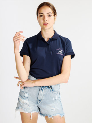 Women's short-sleeved cotton polo shirt