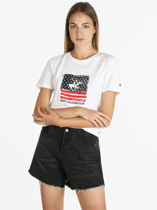 Women's short-sleeved T-shirt with print
