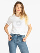 Women's short-sleeved T-shirt with rhinestones