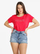 Women's short-sleeved T-shirt with rhinestones