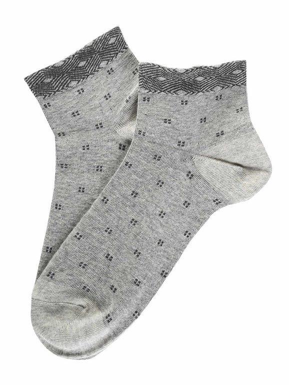 Women's short socks in stretch cotton