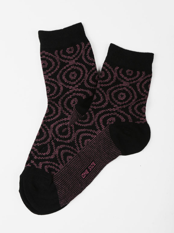 Women's short socks in warm cotton with prints