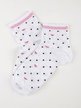 Women's short socks with polka dots and hearts