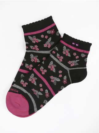 Women's short socks with print