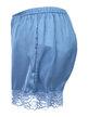 Women's silk-effect pajama shorts with lace