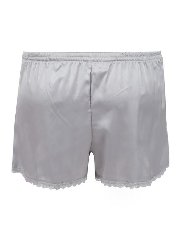 Women's silk-effect pajama shorts