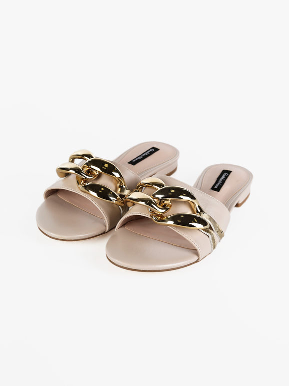 Women's slippers with chain